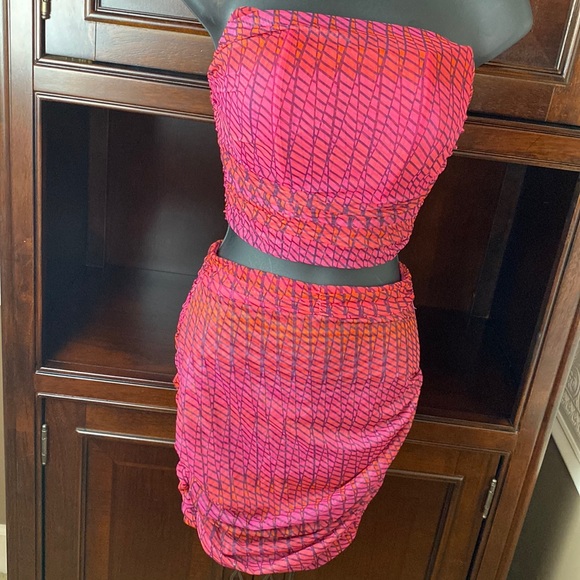 Fashion Nova Dresses Fashion Nova Xs Strapless Mini Skirt Set